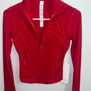 Lululemon define cropped jacket dark red